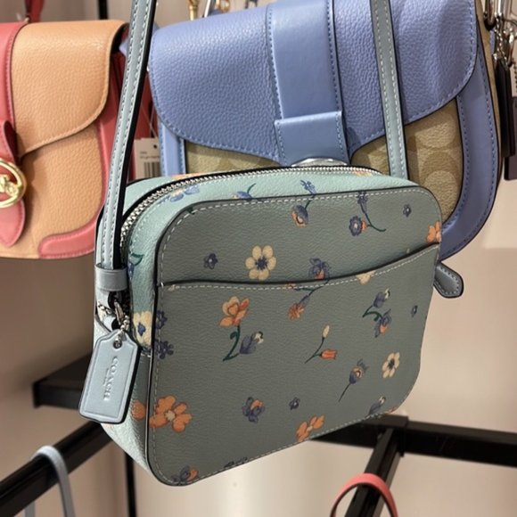 Coach c8699 Mini Camera Bag With Mystical Floral Print Light Teal Multi - Picture 15 of 16